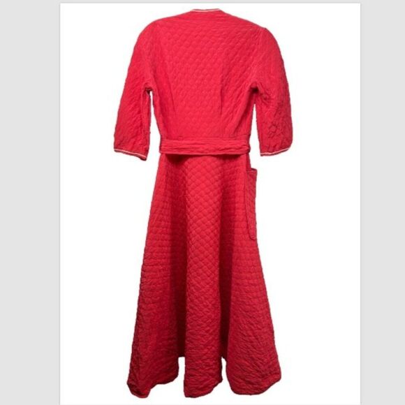 Evelyn Pearson ladies vtg 70s Loungewear Housecoat Kaftan Nightgown Pink Robe - Picture 3 of 14